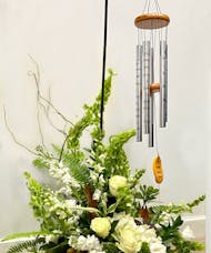 Sympathy Chimes and Flowers