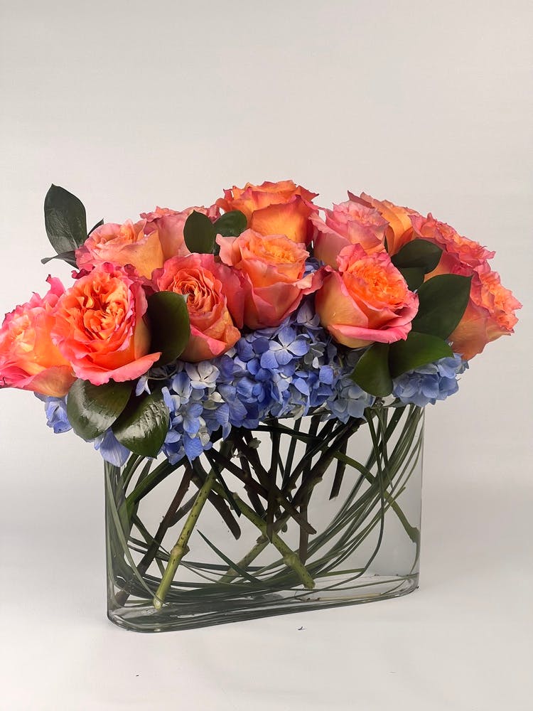 Free Spirits & Blue Hydrangea Tulsa Flower Delivery